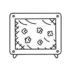 corkboard icon, corkboard line art - simple line art of corkboard, perfect for corkboard logos and icons