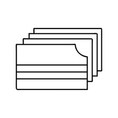 index cards icon, index cards line art - simple line art of index cards, perfect for index cards logos and icons