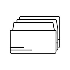 index cards icon, index cards line art - simple line art of index cards, perfect for index cards logos and icons