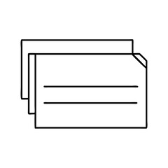 index cards icon, index cards line art - simple line art of index cards, perfect for index cards logos and icons