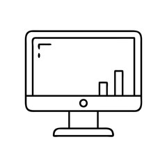 monitor icon, monitor line art - simple line art of monitor, perfect for monitor logos and icons