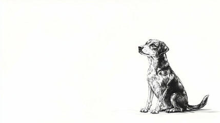 drawing of a simple dog illustration