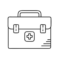 office first aid kit icon, office first aid kit line art - simple line art of office first aid kit, perfect for office first aid kit logos and icons