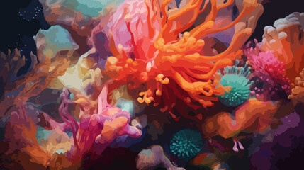 Obraz premium Vivid colorful fume