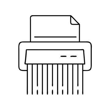 recommend clip art: paper shredder icon, paper shredder line art - simple line art of paper shredder, perfect for paper shredder logos and icons