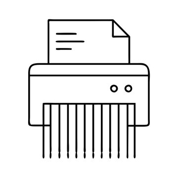 recommend clip art: paper shredder icon, paper shredder line art - simple line art of paper shredder, perfect for paper shredder logos and icons