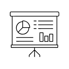 presentation binder icon, presentation binder line art - simple line art of presentation binder, perfect for presentation binder logos and icons