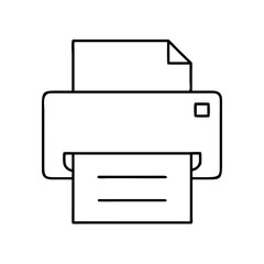 printer paper icon, printer paper line art - simple line art of printer paper, perfect for printer paper logos and icons