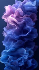 Translucent Purple Blue Cascading Swirl HD Mobile Wallpaper