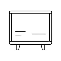 Fototapeta premium whiteboard icon, whiteboard line art - simple line art of whiteboard, perfect for whiteboard logos and icons