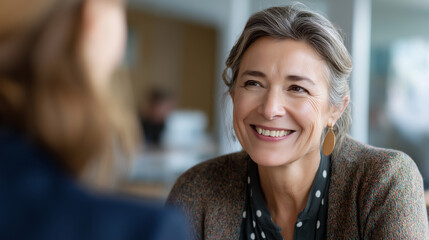 Professional Businesswoman Offering Financial Guidance in Office Setting