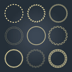Collection of circular frames and wreaths