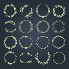 Collection of circular frames and wreaths