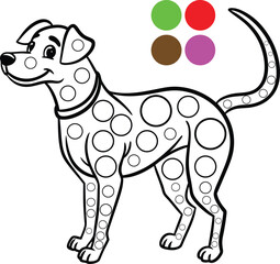 Printable Dalmatian Coloring Page for Kids