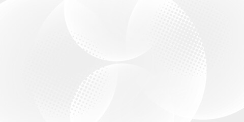 White geometric abstract background overlap layer on bright space with lines effect decoration. Modern graphic design element circles