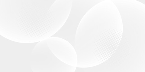White geometric abstract background overlap layer on bright space with lines effect decoration. Modern graphic design element circles