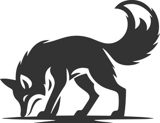 Silhouette of a fox vector