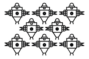 Power Carrier FX9 Line Art Future Technology for Efficient Power Transfer.
