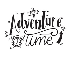 Set hand drawn adventure logo