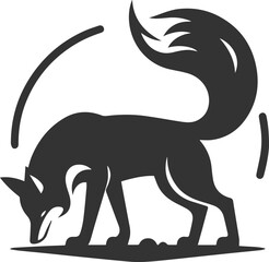 Silhouette of a fox vector