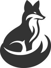 Silhouette of a fox vector