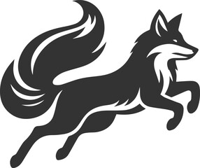 Silhouette of a fox vector