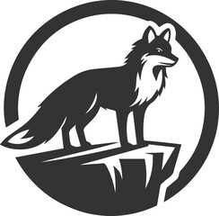 Silhouette of a fox vector