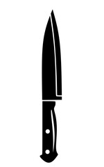 vector illustration of a knife, knife silhouette