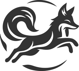 Silhouette of a fox vector