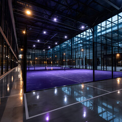 tennis padel trendy court indoor