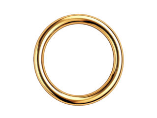 Elegant gold circular frame for decorative purposes in design, cut out