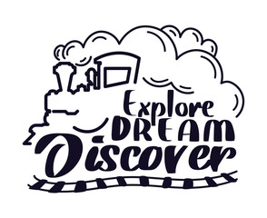 Set hand drawn adventure logo