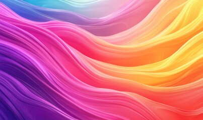 Obraz premium Abstract background with flowing gradient waves in shades of blue pink yellow and orange