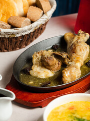 Lamb buglama soup in pan