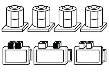 Powercharge Core Line Art Depicting Powerful and Efficient Systems