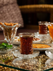 Tea in armudu glass