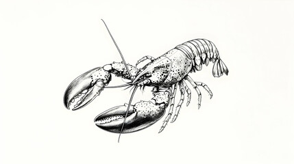 drawing of a lobster illustration