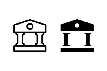 bank or financial institution icon. Ideal for use in websites, apps, presentations, and other design projects related to finance, banking, government, or education