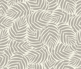 Tropical palm leaf seamless pattern design. leaves pattern.