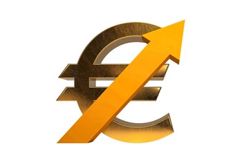 3d rendered image, a gleaming euro symbol