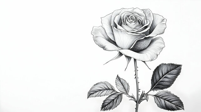 drawing rose pic illustration