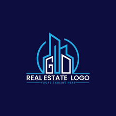 GO Real Estate and Construction Logo Design