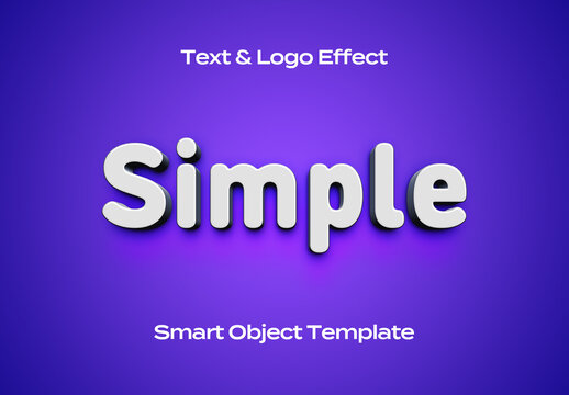 Normal Modern Clean Text Logo Style Effect Mockup Logotype Template Shape