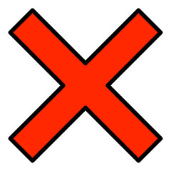 Obraz premium バツ印_ベクター素材_03