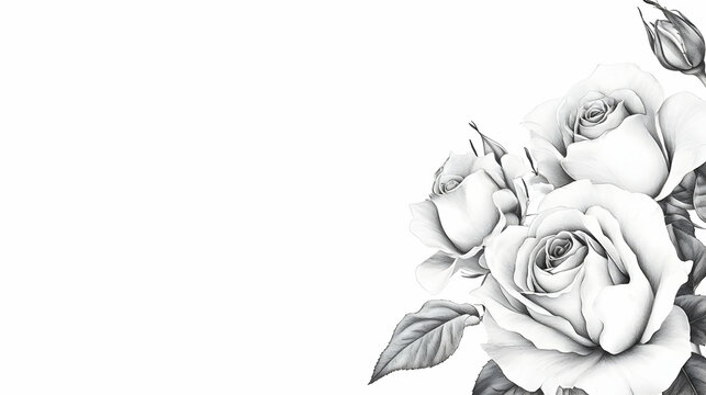 drawing rose pic illustration