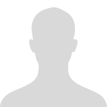Avatar man icon, profile placeholder, anonymous user male gray person identity icon