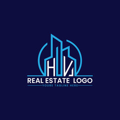 HV Real Estate and Construction Logo Design