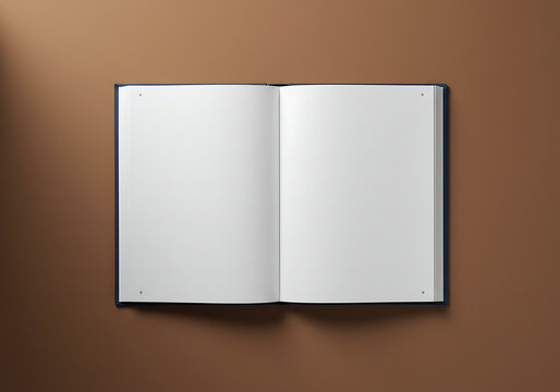 Open book mockup template blank pages for writing and design layout