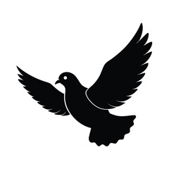 pigeon-flying-vector-silhouette