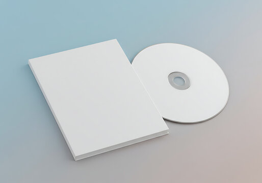 Blank dvd case and disc mockup template for branding and presentation